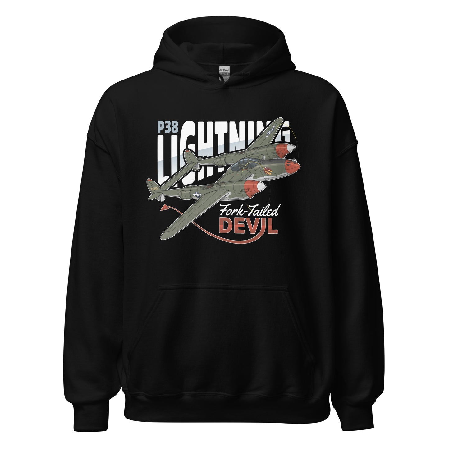 P-38 Lightning Aircraft Unisex Hoodie