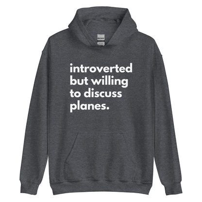 Introverted But Willing To Discuss Planes Unisex Hoodie