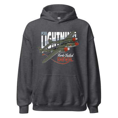 P-38 Lightning Aircraft Unisex Hoodie