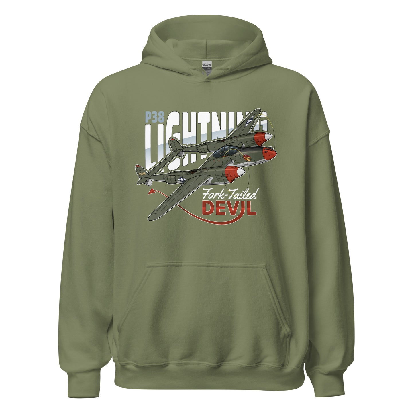 P-38 Lightning Aircraft Unisex Hoodie