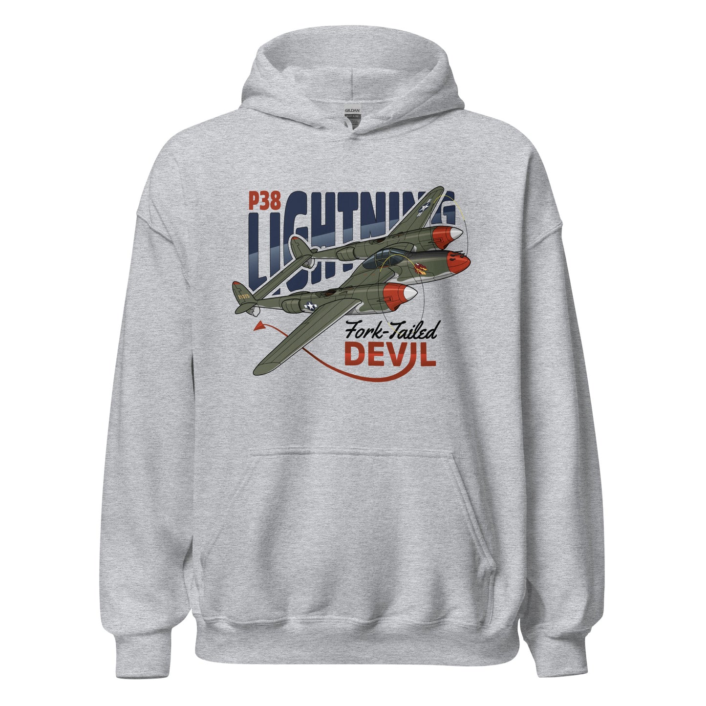 P-38 Lightning Aircraft Unisex Hoodie