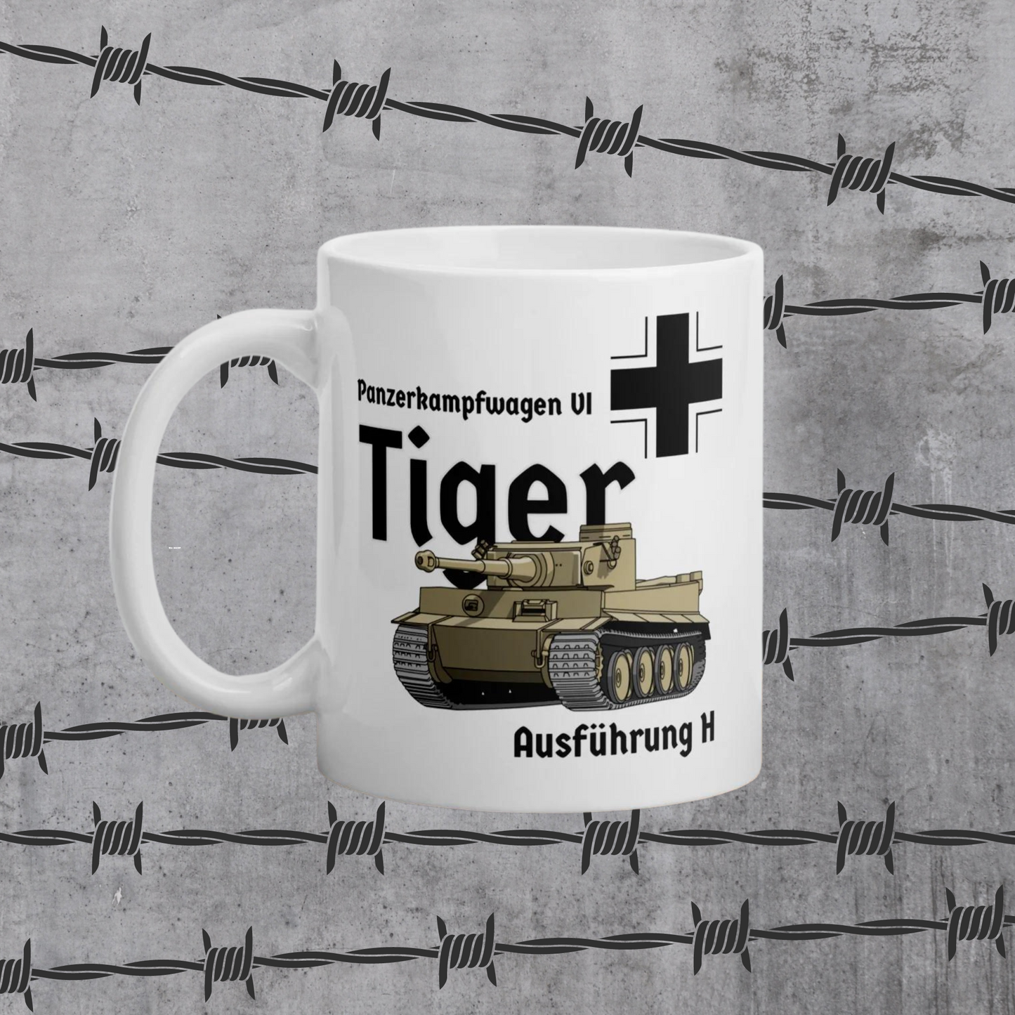 Tiger Tank White Glossy Mug