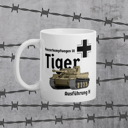 Tiger Tank White Glossy Mug