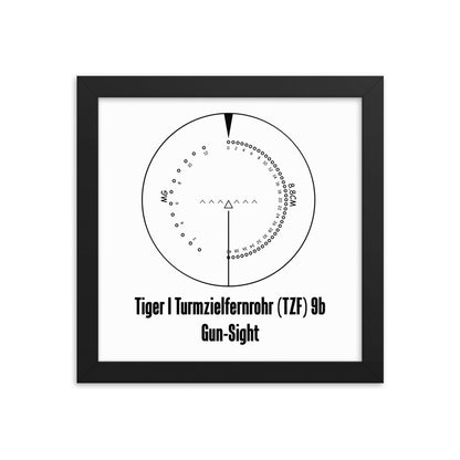 Framed Tiger I Reticle Poster