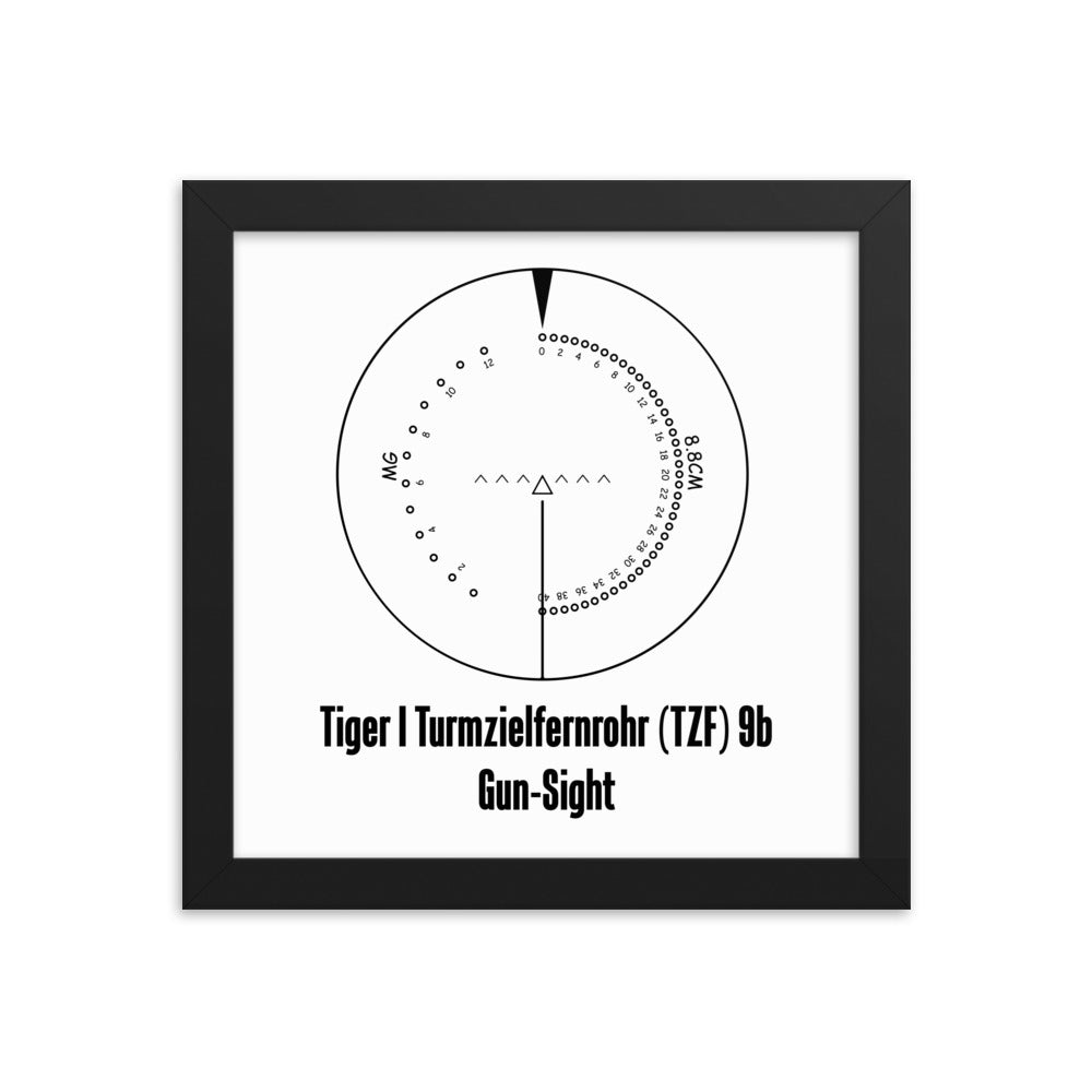 Framed Tiger I Reticle Poster