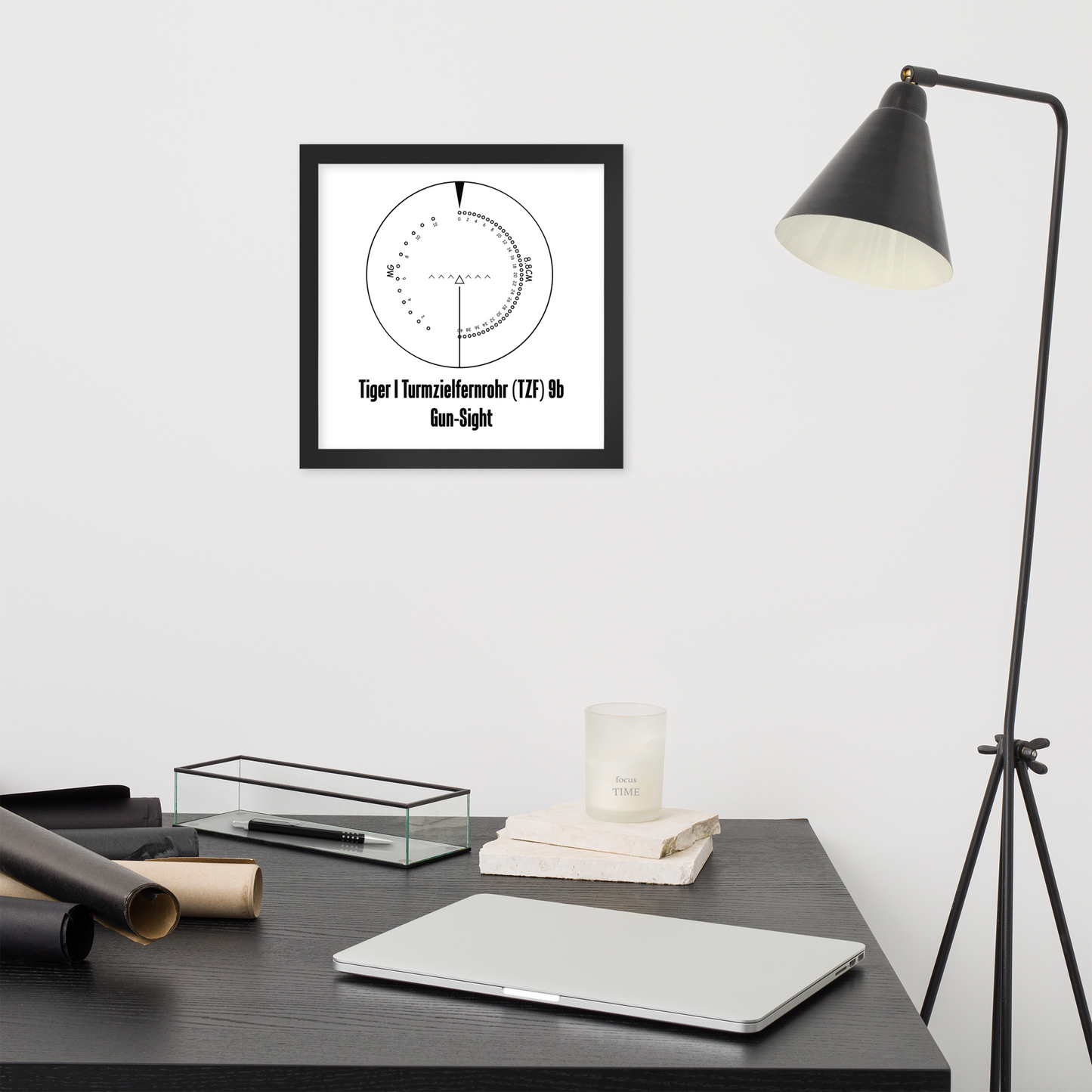 Framed Tiger I Reticle Poster