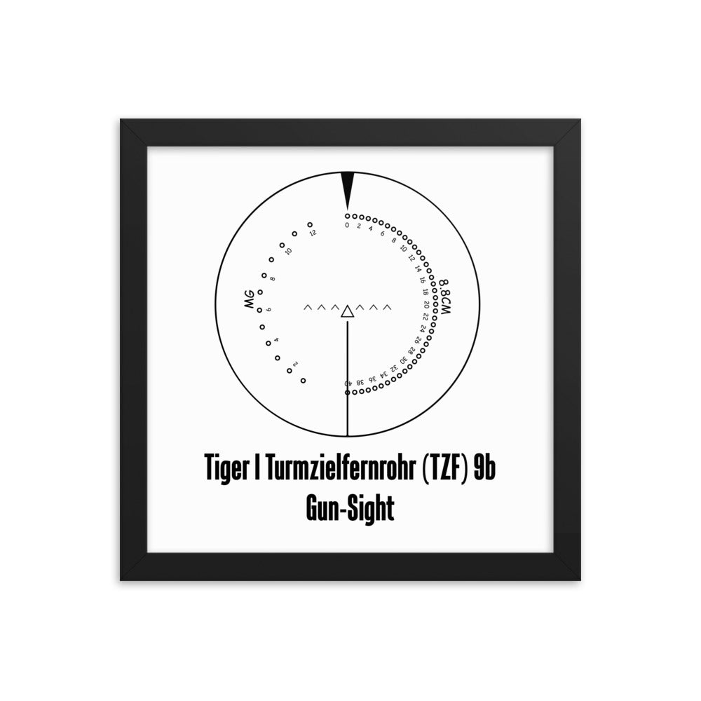 Framed Tiger I Reticle Poster
