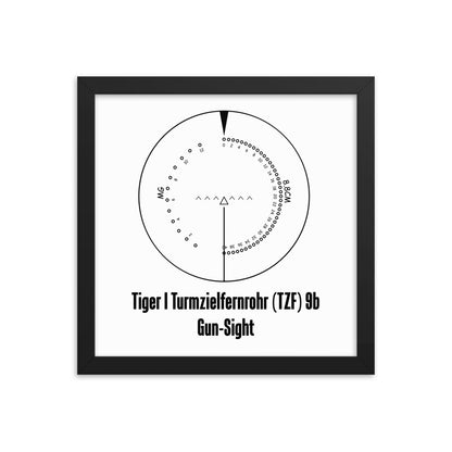 Framed Tiger I Reticle Poster