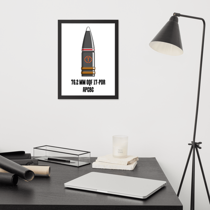 Framed 17 Pdr Round Poster