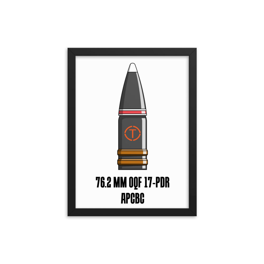 Framed 17 Pdr Round Poster