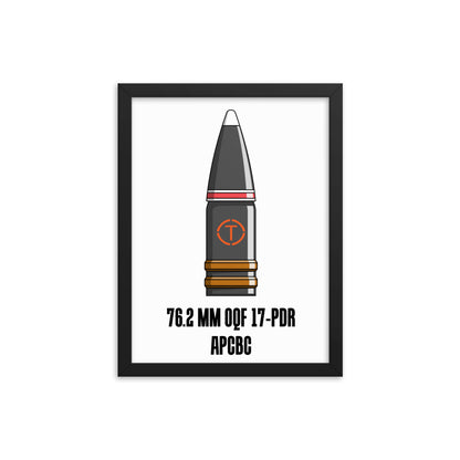 Framed 17 Pdr Round Poster