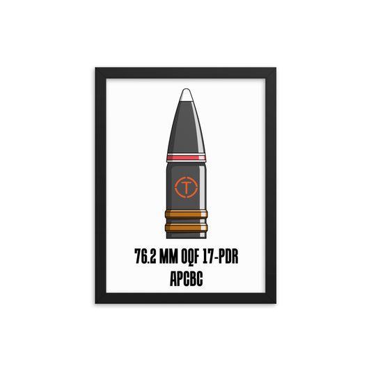 Framed 17 Pdr Round Poster