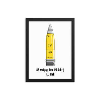 Framed 88 mm HE Shell Poster