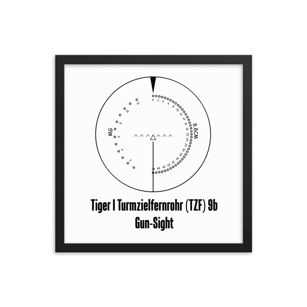 Framed Tiger I Reticle Poster