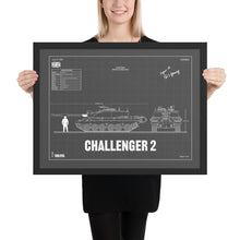 Load image into Gallery viewer, Challenger 2 Blueprint Framed Poster 18&quot; x 24&quot;
