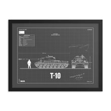Load image into Gallery viewer, T-10 Blueprint Framed Poster 18&quot; x 24&quot;

