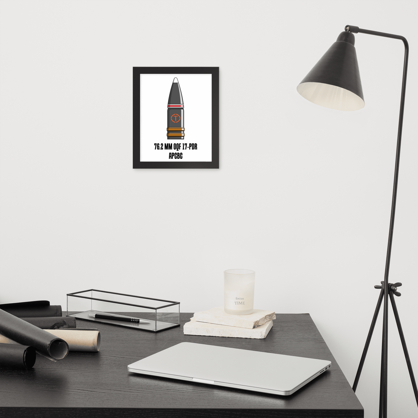 Framed 17 Pdr Round Poster