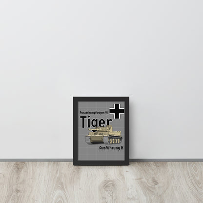 Framed Tiger Tank Poster