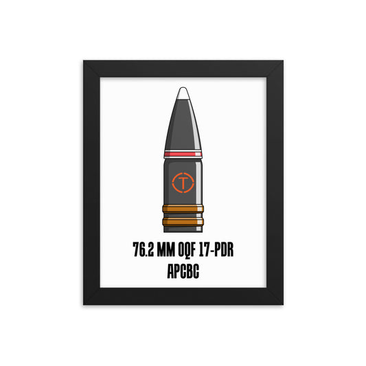 Framed 17 Pdr Round Poster