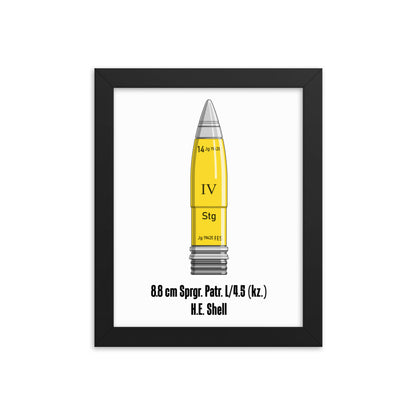 Framed 88 mm HE Shell Poster
