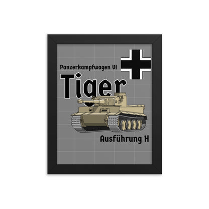 Framed Tiger Tank Poster