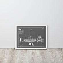 Load image into Gallery viewer, IS - 4 Blueprint Framed Poster 18&quot; x 24&quot;
