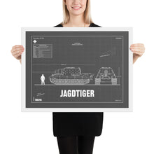 Load image into Gallery viewer, Jagdtiger Blueprint Framed Poster 18&quot; x 24&quot;
