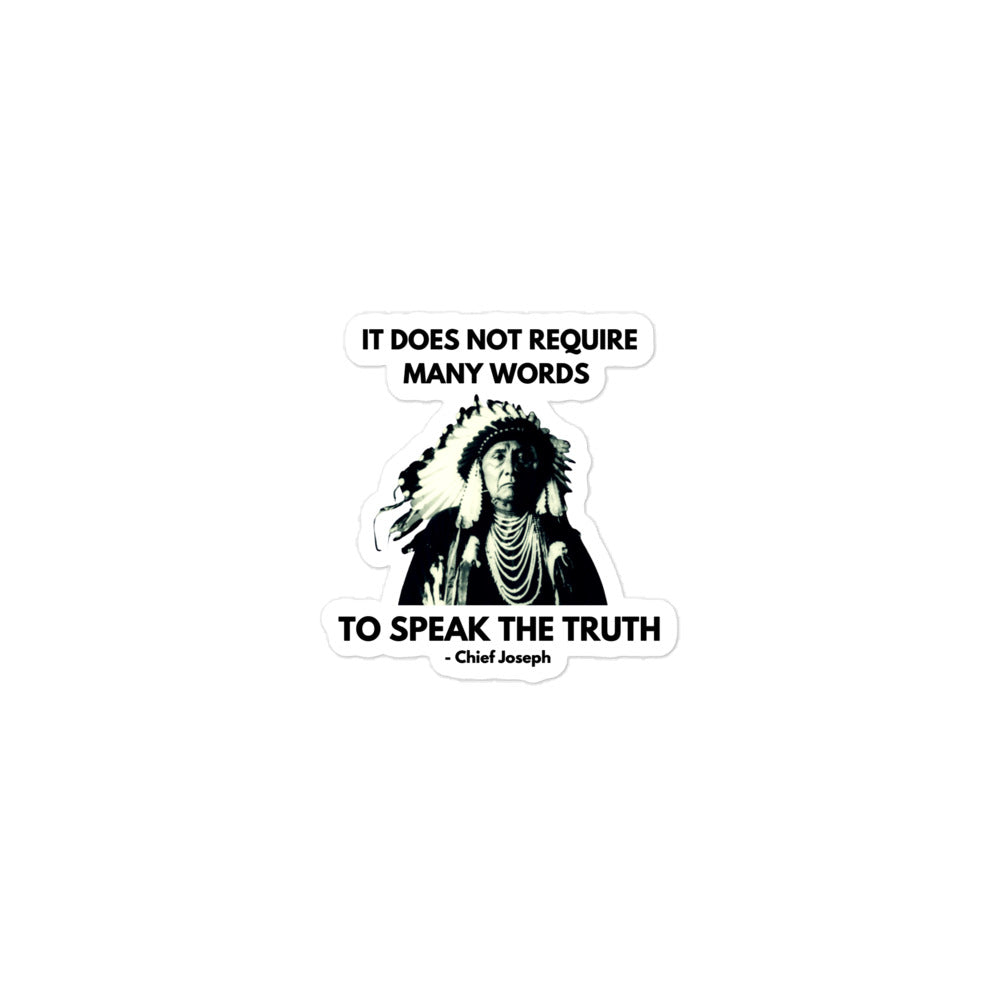 Chief Joseph Bubble-free stickers