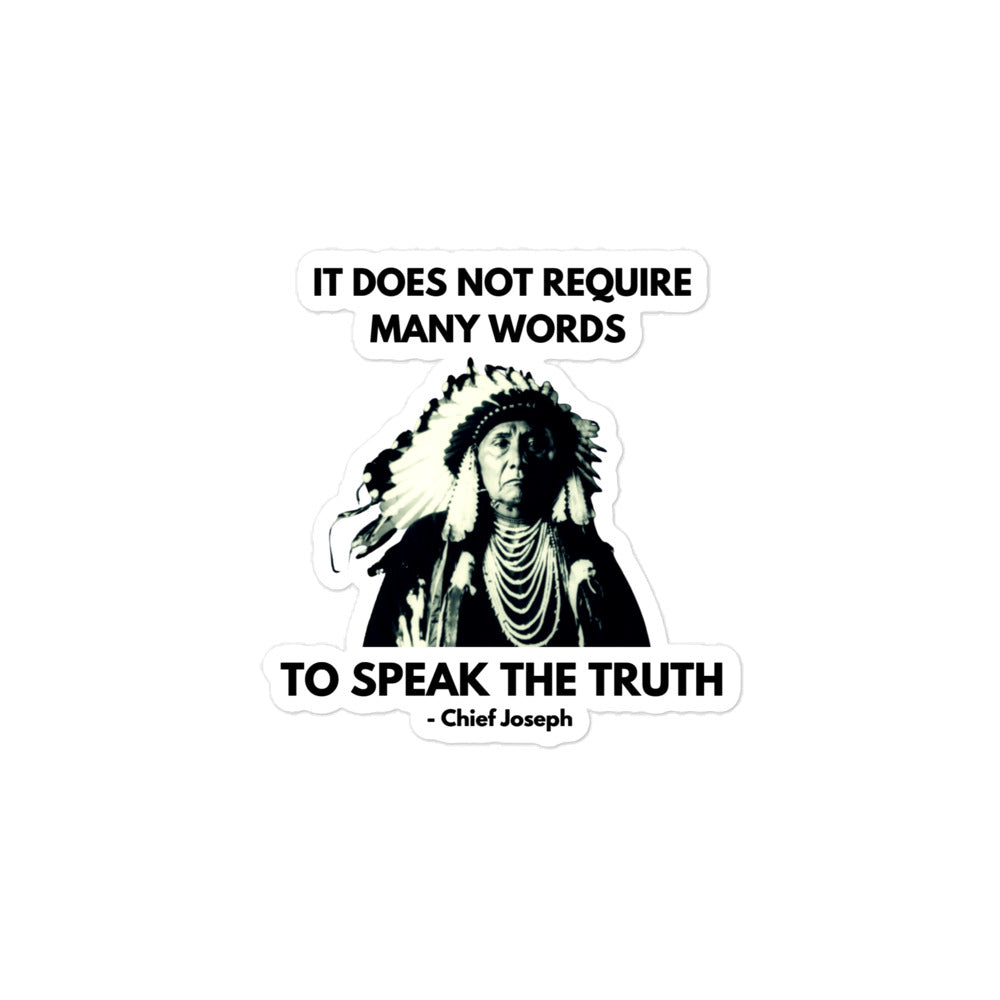 Chief Joseph Bubble-free stickers