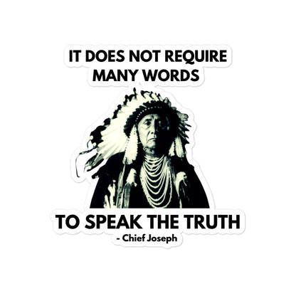 Chief Joseph Bubble-free stickers