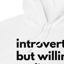 Load image into Gallery viewer, Introverted But Willing To Discuss Tanks Unisex Hoodie
