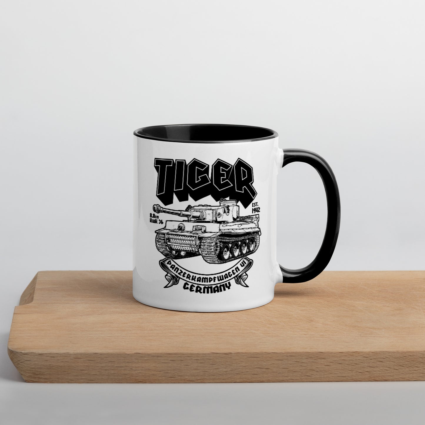 Tiger Tank Mug with Color Inside