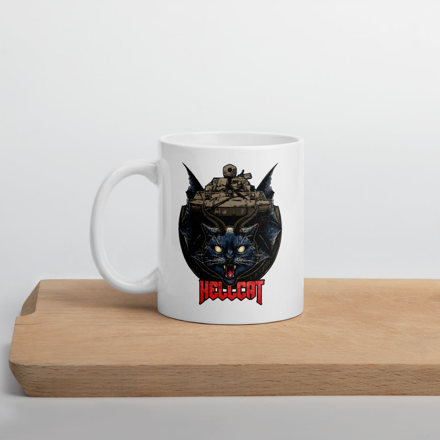 Hellcat Tank White Glossy Mug