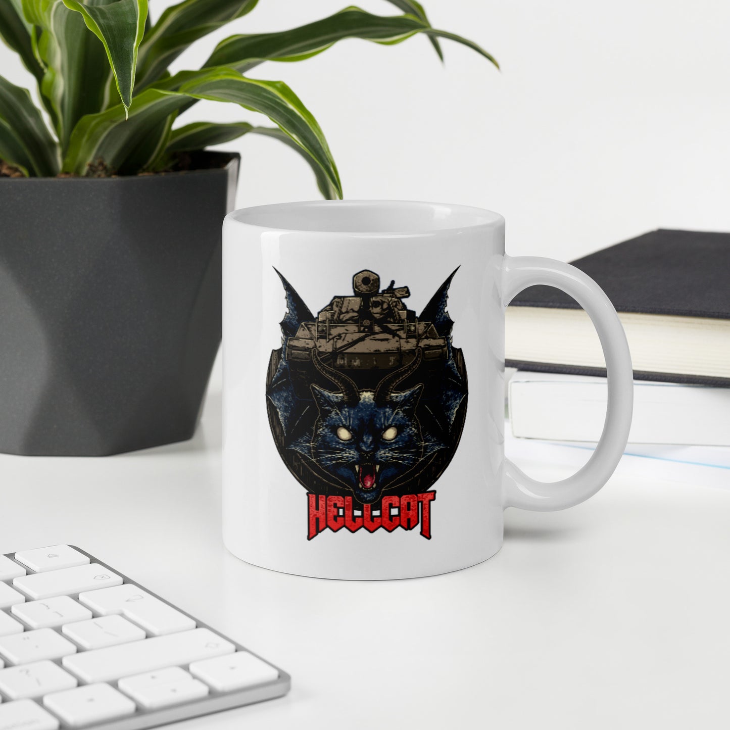 Hellcat Tank White Glossy Mug